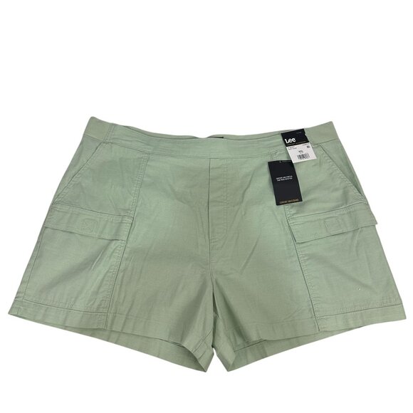 Lee Comfort Waistband Women’s XXL Soft Sage Cargo Shorts Lightweight - Picture 1 of 6